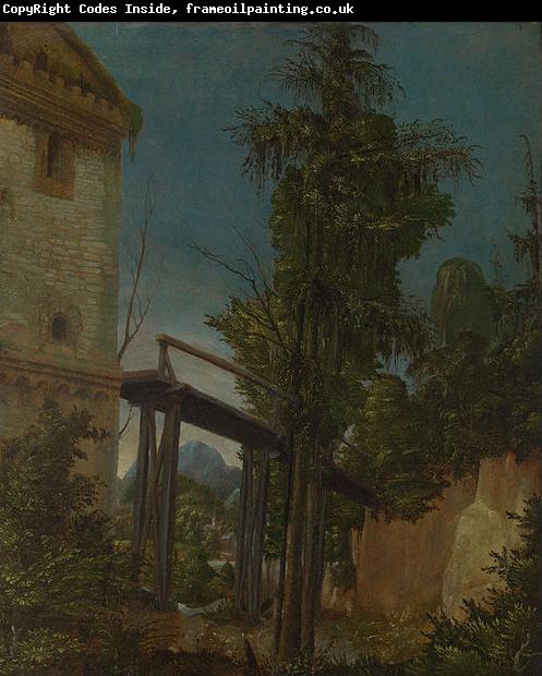 Albrecht Altdorfer Landscape with a Footbridge